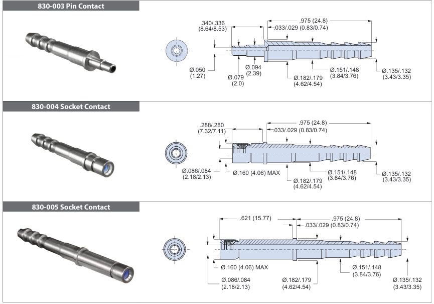 Glenair 830-003插入式氣動(dòng)接觸件 Glenair 830-003插入式氣動(dòng)接觸件